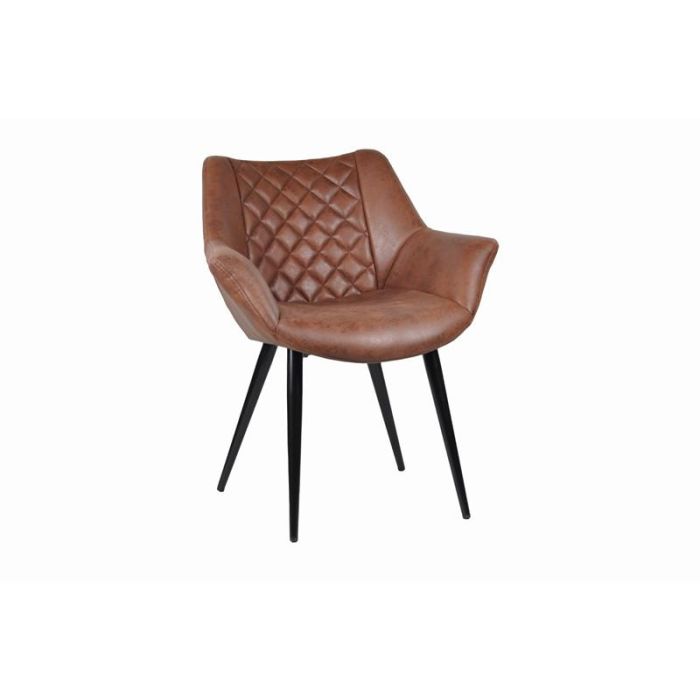 Silla Loft DKD Home Decor Marron Negro 64 x 82 x 68 cm (2 Unidades)