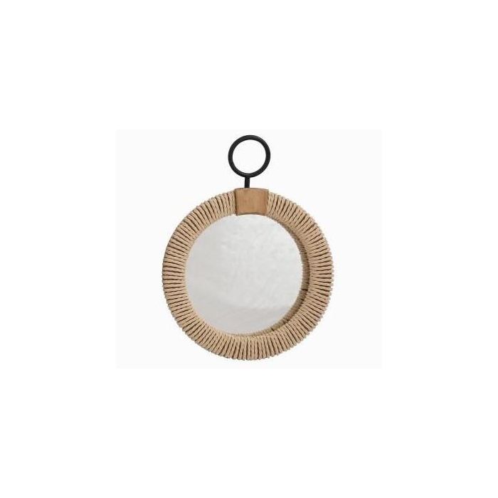 Espejo Mediterraneo DKD Home Decor Natural 3.5 x 33 x 25 cm (2 Unidades)