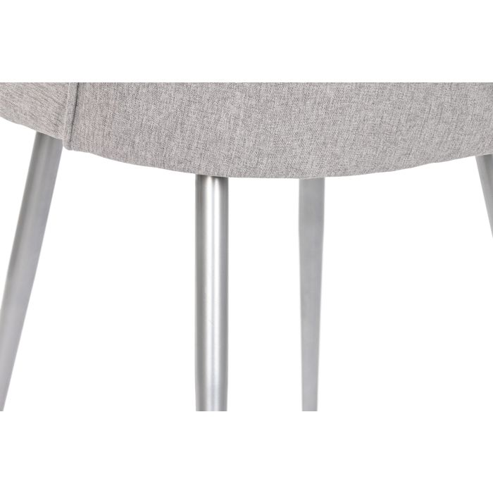 Silla Chic DKD Home Decor Gris Plateado 52 x 84 x 50 cm (2 Unidades) 4