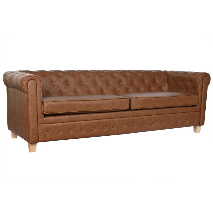 Sofa Vintage DKD Home Decor Marron Natural 78 x 70 x 218 cm 4