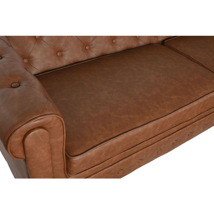 Sofa Vintage DKD Home Decor Marron Natural 78 x 70 x 218 cm