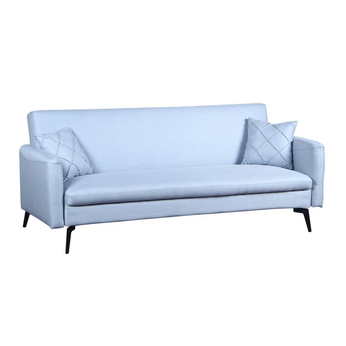 Sofa Cama Vintage DKD Home Decor Azul Celeste Negro 102 x 79 x 197 cm 1