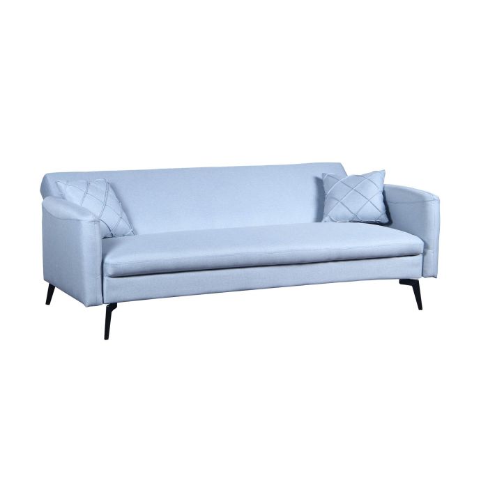 Sofa Cama Vintage DKD Home Decor Azul Celeste Negro 102 x 79 x 197 cm 2