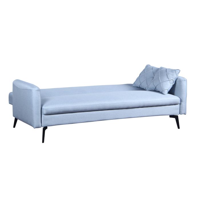 Sofa Cama Vintage DKD Home Decor Azul Celeste Negro 102 x 79 x 197 cm 3