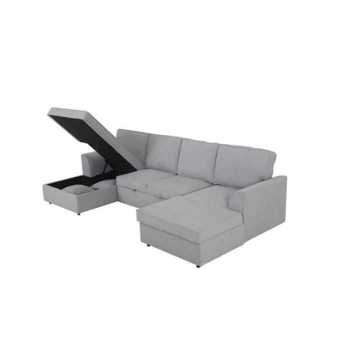 Sofa Cama Moderno DKD Home Decor Gris 154 x 92 x 298 cm 1