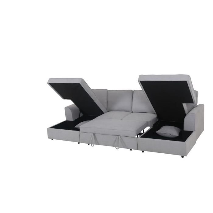 Sofa Cama Moderno DKD Home Decor Gris 154 x 92 x 298 cm 2