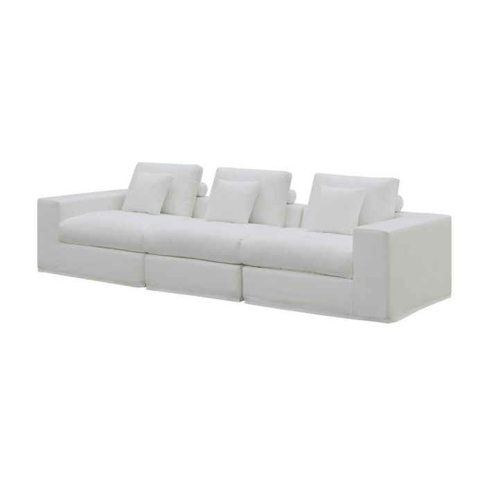 Sofa Moderno DKD Home Decor Blanco 95.5 x 57 x 286 cm