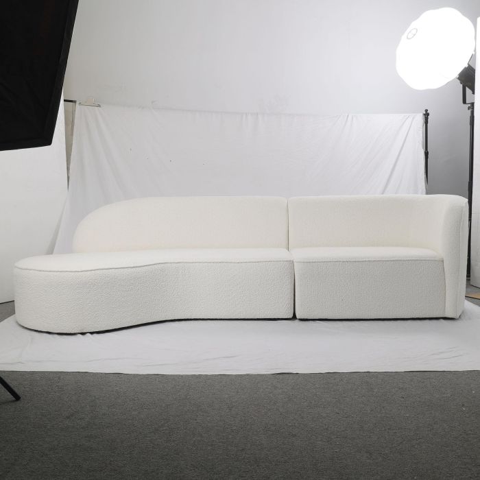 Sofa Moderno DKD Home Decor Blanco 107 x 73 x 299 cm 2
