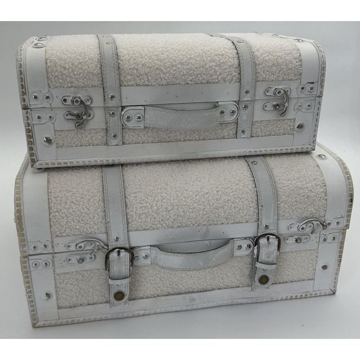 Caja Moderno DKD Home Decor Blanco 33 x 20 x 45 cm Set de 2