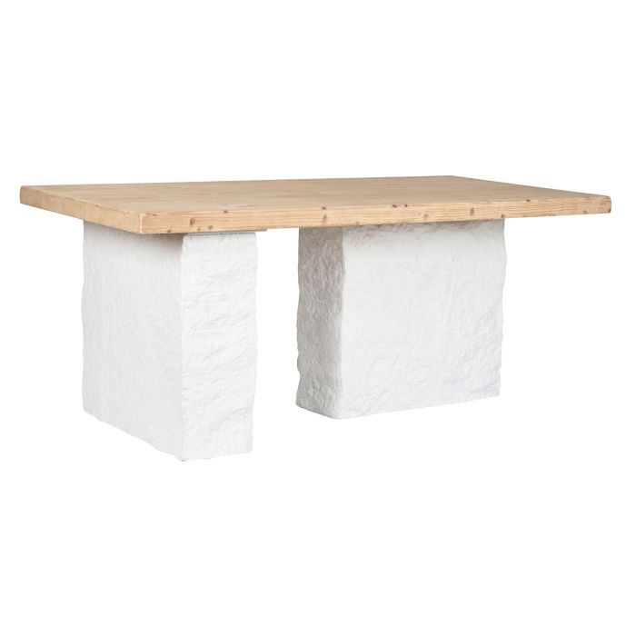 Mesa Comedor Moderno DKD Home Decor Blanco Natural 90 x 77 x 180 cm 1