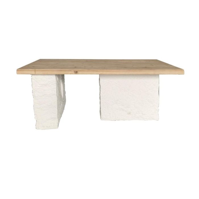 Mesa de Comedor Home ESPRIT Blanco Resina Abeto 180 x 90 x 77 cm