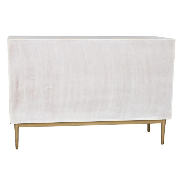 Aparador Indio DKD Home Decor Blanco Dorado 45 x 80 x 120 cm 2