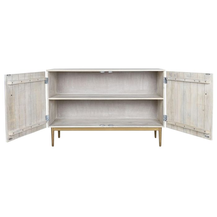 Aparador Indio DKD Home Decor Blanco Dorado 45 x 80 x 120 cm 3