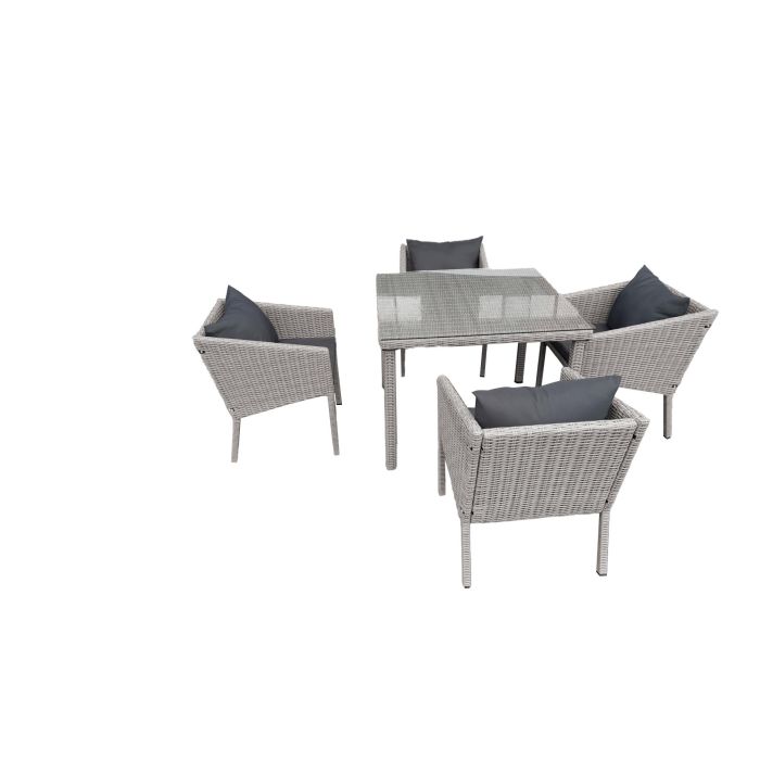 Mesa Terraza Y Jardin DKD Home Decor 90 x 72 x 90 cm Set de 5 1