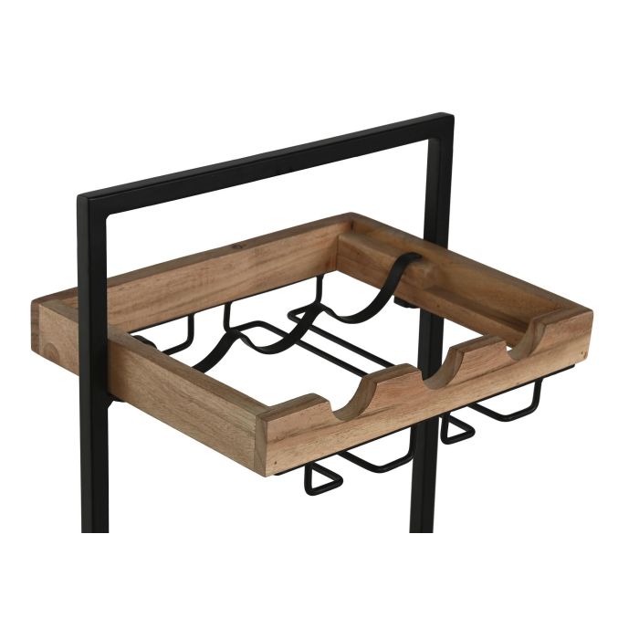 Botellero Alpino DKD Home Decor Natural Negro 25 x 75 x 35 cm