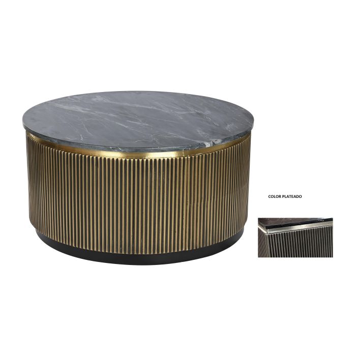 Mesa Centro Moderno DKD Home Decor Negro Dorado 98 x 48 x 98 cm