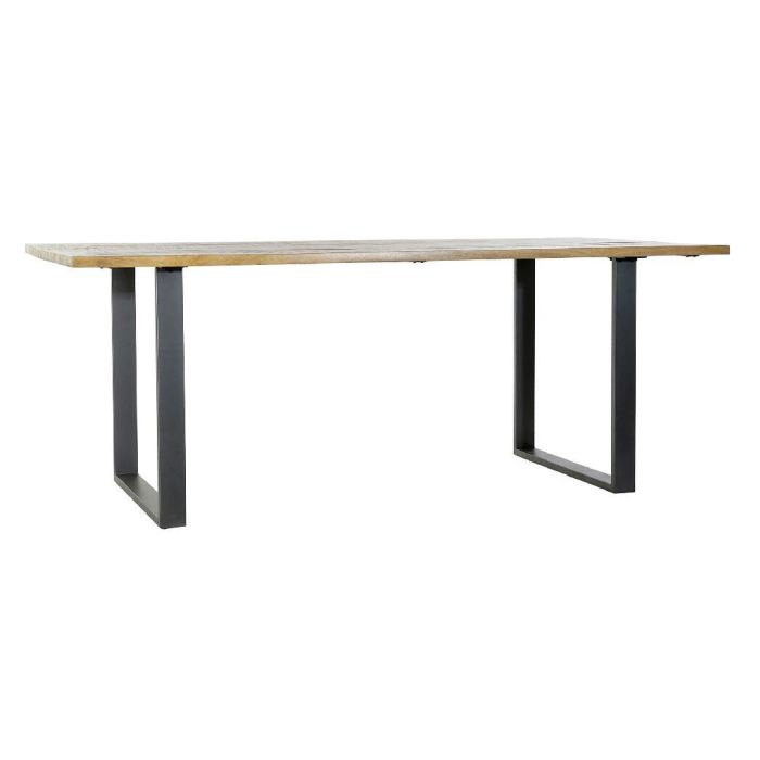 Mesa Comedor Vintage DKD Home Decor Natural Negro 100 x 76 x 200 cm