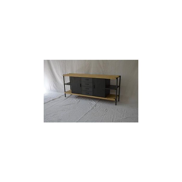 Aparador Home ESPRIT Metal Abeto 186 x 45 x 80 cm