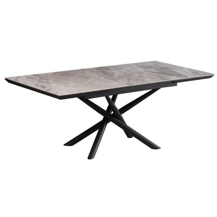 Mesa Comedor Moderno DKD Home Decor Gris Negro 90 x 76 x 160 cm