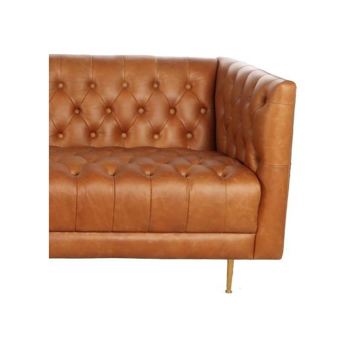 Sofa Item Home DKD Home Decor Cognac 82 x 61 x 211 cm 1