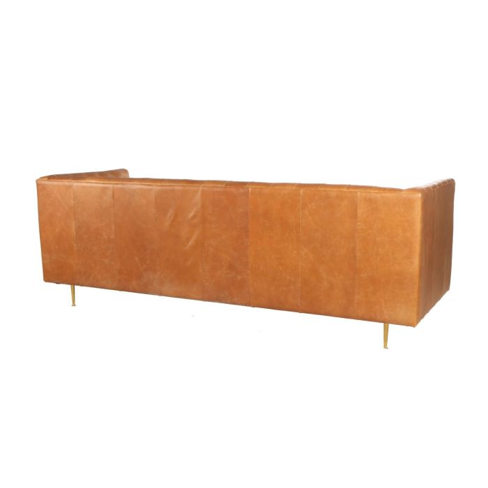 Sofa Item Home DKD Home Decor Cognac 82 x 61 x 211 cm 3