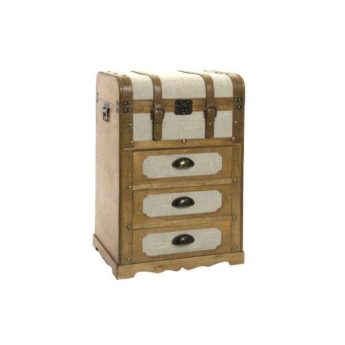 Cajonera Alpino DKD Home Decor Marron Beige 35 x 71.5 x 45 cm