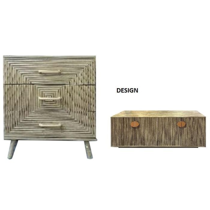 Cajonera Scandi DKD Home Decor Marron Dorado 39 x 77 x 60 cm