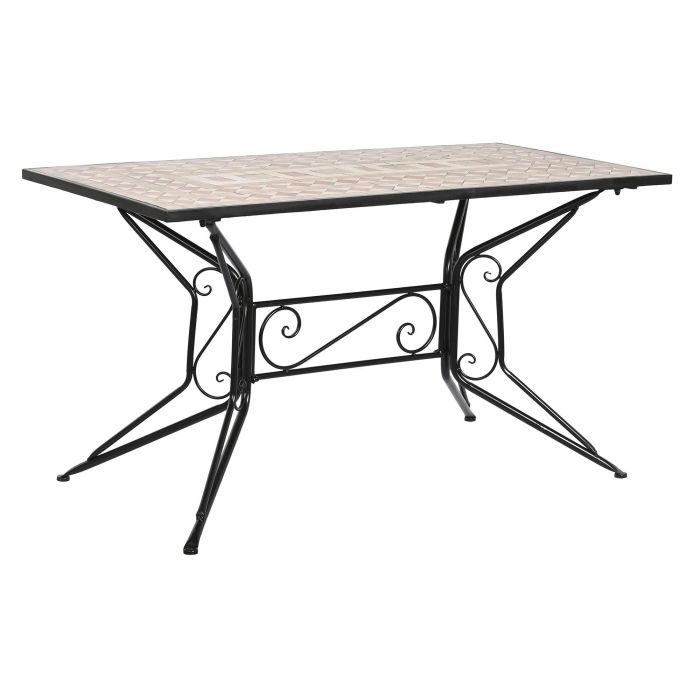 Mesa Comedor Terraza Y Jardin DKD Home Decor Multicolor Negro 70 x 75.5 x 140 cm