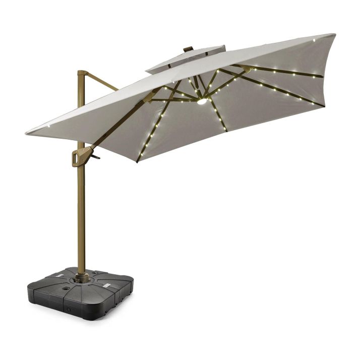 Parasol Terraza Y Jardin DKD Home Decor Beige Champan 350 x 280 x 286 cm