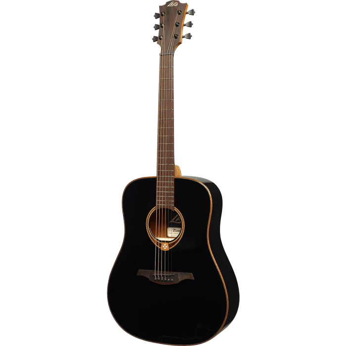 LAG Tramontane 118 Guitarra Acústica Dreadnought Negra Brillante 2