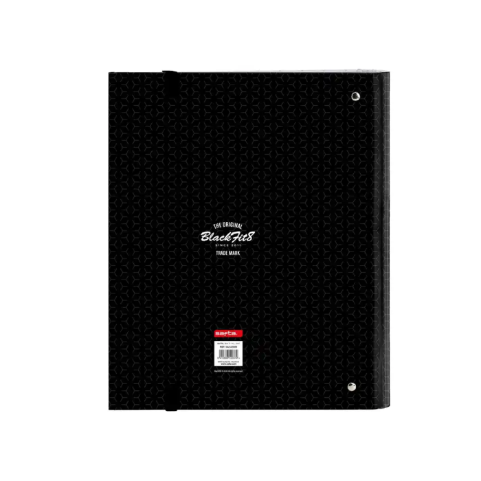 Carpeta de anillas BlackFit8 Old school Negro Gris 27 x 32 x 3.5 cm 1