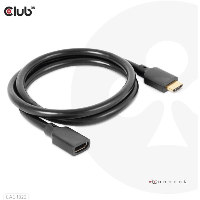 Club3D Cable HDMI 2.1 UHD Extensión 1 Metro Macho/Hembra St/Bu retail 7