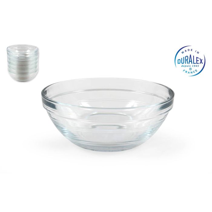 Duralex Bol Redondo Lys Apilable Transparente de 500 ml (14 cm Ø x 5.5 cm Alto) (48 Unidades)