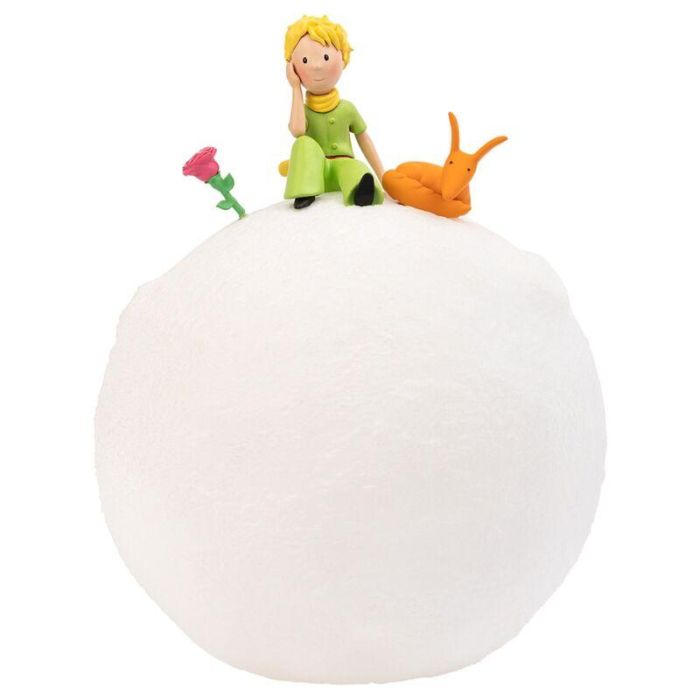 ERIK Lámpara 3D El Principito con forma de Luna y luz cálida - Control por botón - USB o pilas AAA