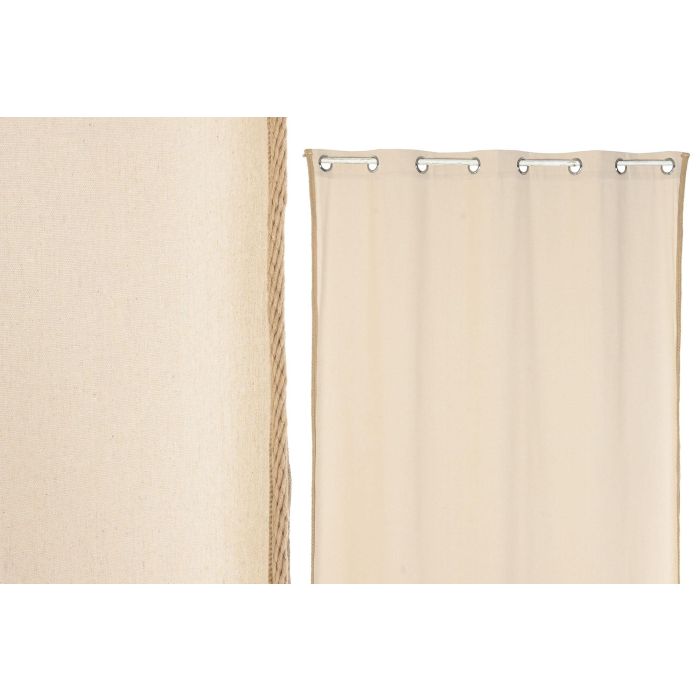 Cortina Cottage DKD Home Decor Natural 260 x 140 cm (2 Unidades) 0 Cortina Cottage DKD Home Decor Natural 260 x 140 cm (2 Unidades) 0