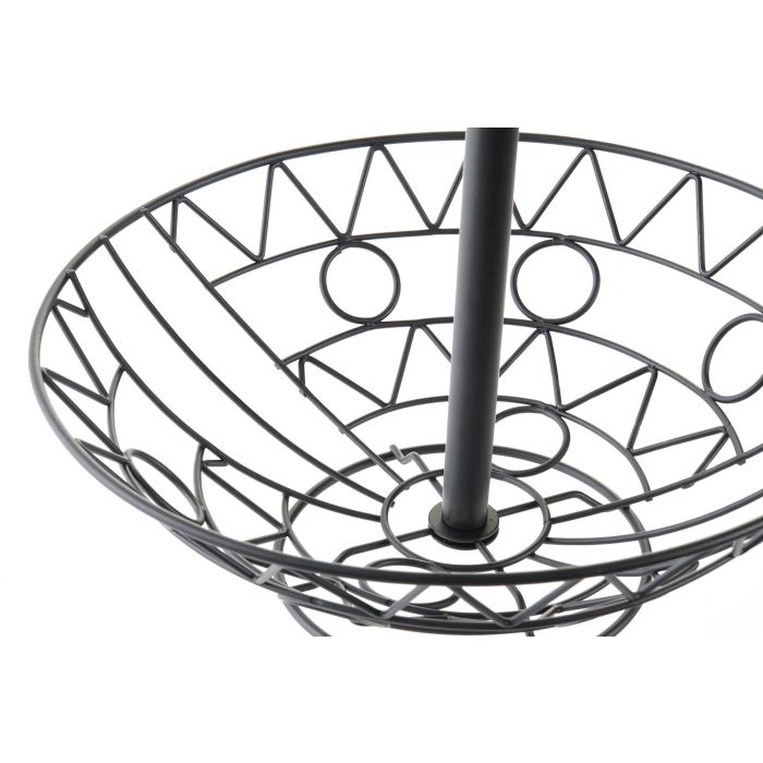 DKD Home Decor Frutero 3 Pisos Metálico Negro Geométrico Desmontable. Estilo Cottage. Colección Black Surewell. 28x28x58 cm 1 DKD Home Decor Frutero 3 Pisos Metálico Negro Geométrico Desmontable. Estilo Cottage. Colección Black Surewell. 28x28x58 cm 1