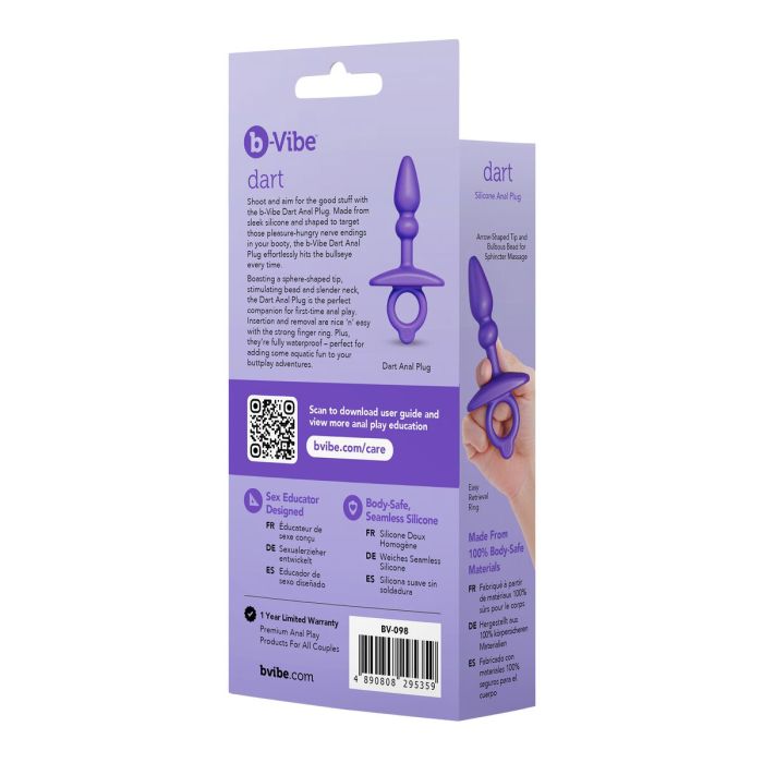 Plug Anal B-Vibe Morado (7,6 cm) 4 Plug Anal B-Vibe Morado (7,6 cm) 4