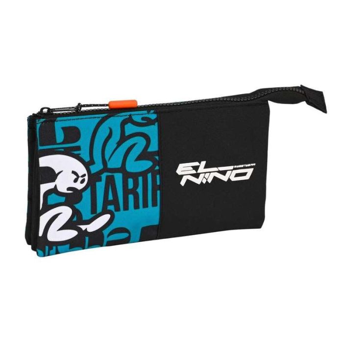 Portatodo Triple El Niño Ocean Negro Azul (22 x 12 x 3 cm) Portatodo Triple El Niño Ocean Negro Azul (22 x 12 x 3 cm)
