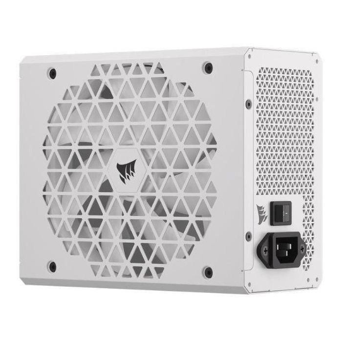 CORSAIR - Unidad de fuente de alimentación - RM1000x Shift White Cybenetics - ATX totalmente modular - Certificación Gold 80 Plus - 1000 vatios 1 CORSAIR - Unidad de fuente de alimentación - RM1000x Shift White Cybenetics - ATX totalmente modular - Certificación Gold 80 Plus - 1000 vatios 1