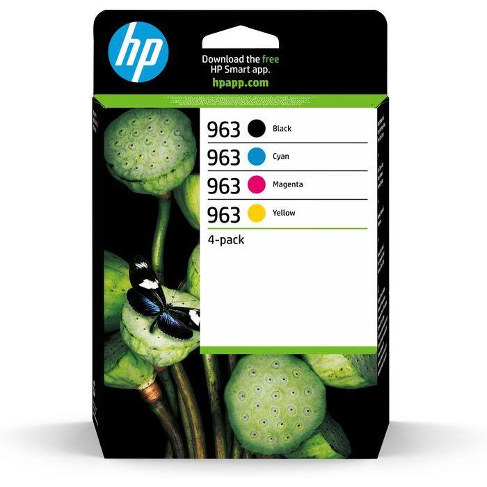 HP Tinta BK, C, M, Y para Officejet Pro 9000 Series - Nº 963 Pack De 4 HP Tinta BK, C, M, Y para Officejet Pro 9000 Series - Nº 963 Pack De 4