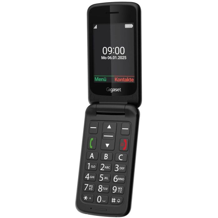 Gigaset GL595 Teléfono Móvil Concha para Personas Mayores Dual SIM, Linterna, Resistente IP44, Pantalla 2.8", Negro 2