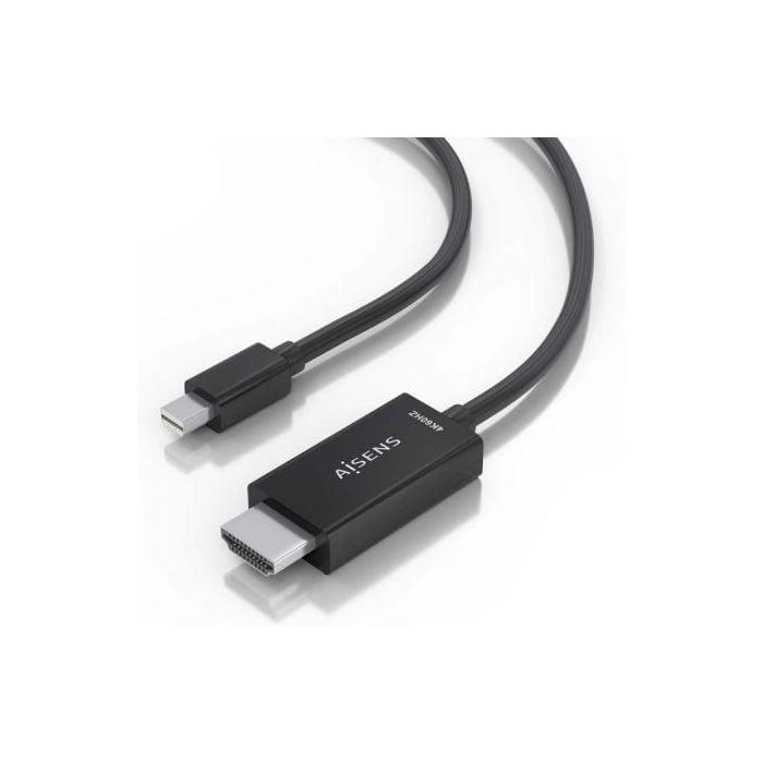 AISENS - CABLE CONVERSOR MINI DP A HDMI 4K@60HZ, MINI DP/M-HDMI/M, NEGRO, 1.5M 2