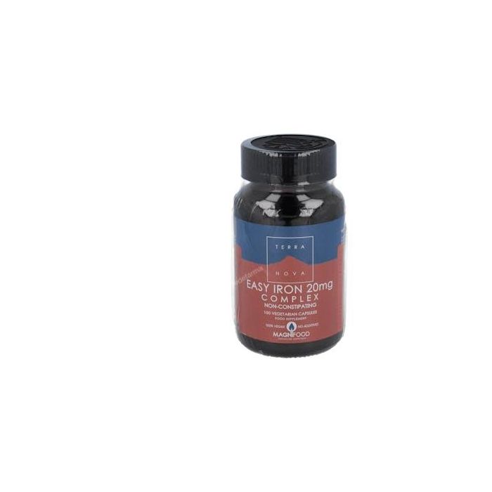 Terranova Hierro Bisglicinato 20 mg 100 Vcaps. Suplemento para Glóbulos Rojos y Hemoglobina, Apto Veganos