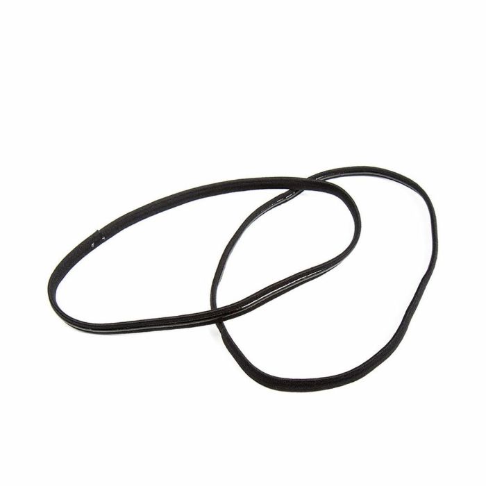 Inca Cintas Elásticas Negras Pack de 2 Unidades para Cabello Deportivo Niños, Silicona Antideslizante y Firme Sujeción