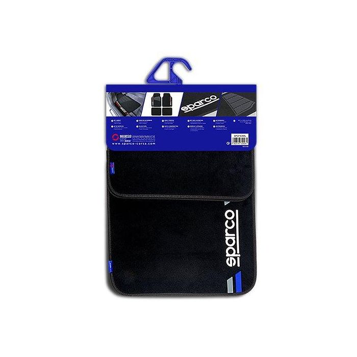 Sparco Alfombra Moqueta Corsa Azul SPCF508BL Universal Antideslizante Juego 4 Unidades 2
