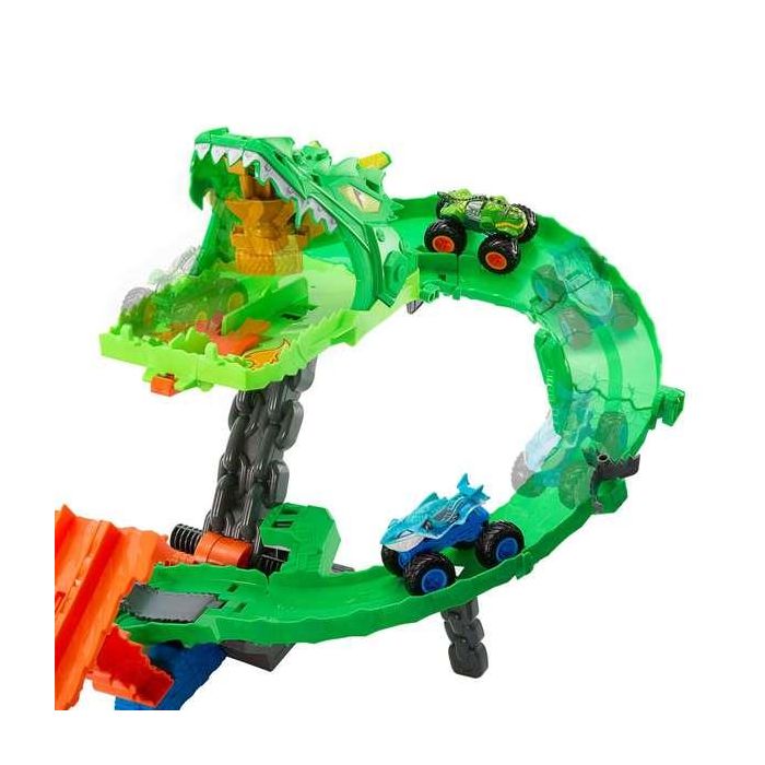 Pista hot wheels monster trucks sharks vs dinos dragon destruction. incluye 2 coches. 53,34x60x35,56 cm 3 Pista hot wheels monster trucks sharks vs dinos dragon destruction. incluye 2 coches. 53,34x60x35,56 cm 3