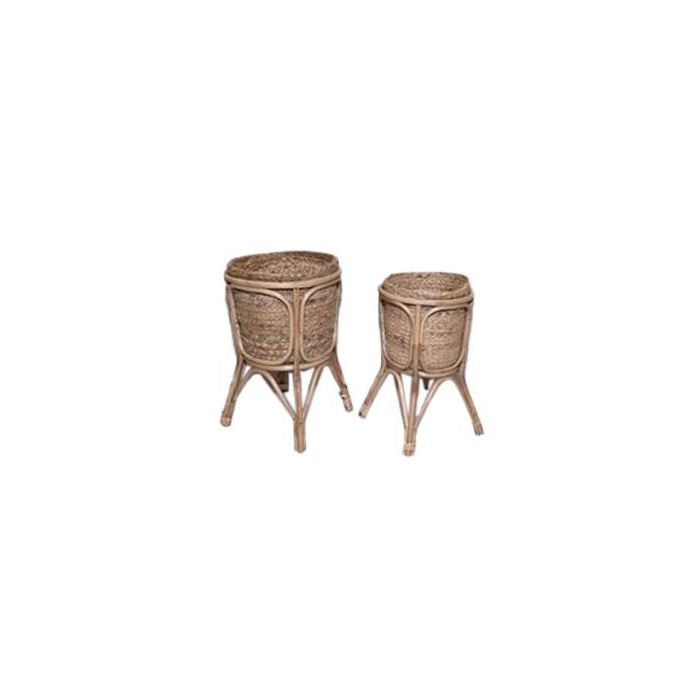 Macetero Balines DKD Home Decor Natural 28 x 38 x 28 cm Set de 2