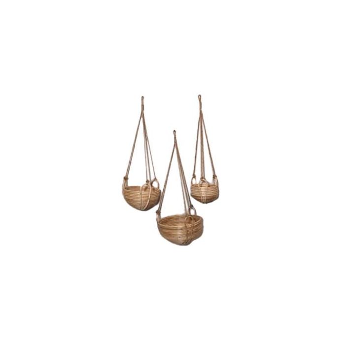 Macetero Balines DKD Home Decor Natural 31 x 23 x 31 cm Set de 3