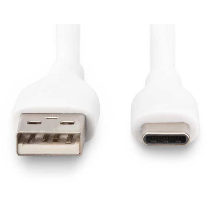 DIGITUS USB 2.0 Kabel Typ C -A Silikon St/St 1m weiß 1 DIGITUS USB 2.0 Kabel Typ C -A Silikon St/St 1m weiß 1