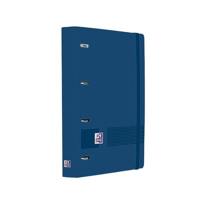 Oxford Carpeta Anillas 4x35 A4+ Polyfoam Azul Marino con Recambio 5x5 y Pizarra Extraíble